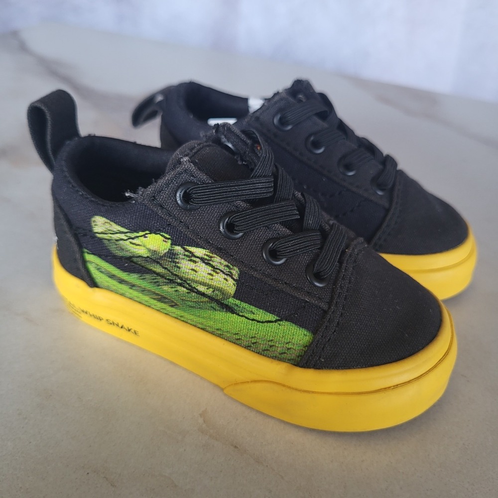 Vans x National Geographic Sneakers US Toddler Size 4 Black Yellow